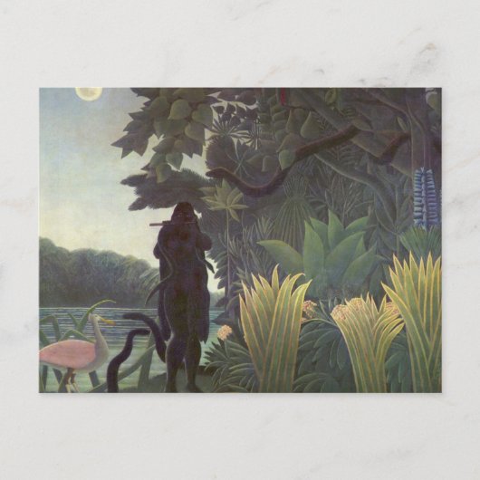 De Snake Charmer van het Briefkaart Henri Rousseau (Voorkant)