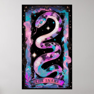De Snake Tarot Kaart Witchy Poster