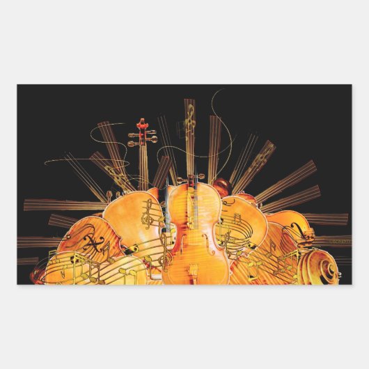 DE SNAREN VAN ZONNESCHIJN RECHTHOEKIGE STICKER (Voorkant)