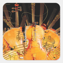 DE SNAREN VAN ZONNESCHIJN VIERKANTE STICKER