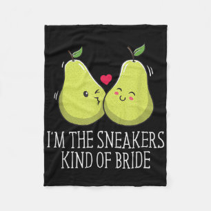 De Sneakers Soort Bruid Trouwen Grappige Toekomst  Fleece Deken