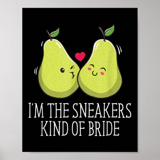 De Sneakers Soort Bruid Trouwen Grappige Toekomst Poster (Voorkant)