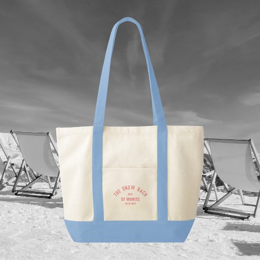 De Sneeuw Bach Ski Thema Bachelorette Boodschappen Tote Bag