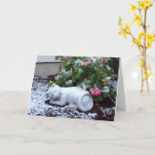 De sneeuw Behandelde Kaart van de Kat (Gele Bloem)