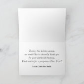 De sneeuw behandelde Rode Van de Bedrijfs schuur Feestdagen Kaart (Binnen)