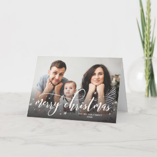 De sneeuw bestrooit de Capricieuze Groet van de Feestdagen Kaart