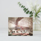 De sneeuw bond het Briefkaart van Kerstmis van de (Staand voorkant)