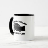 De sneeuw daalt en ik moet de sneeuwploeg volgen mok (Voorkant links)