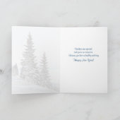 De Sneeuw & de Naaldbomen van het nieuwjaar voor Feestdagen Kaart (Binnen)