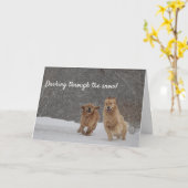 De sneeuw doorbreken kaart (Gele Bloem)