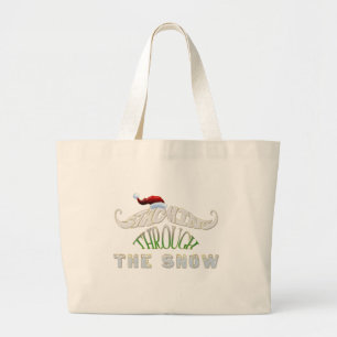De sneeuw doorlopen grote tote bag