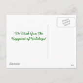 De sneeuw Groet van de Vakantie van het Vogelhuis Feestdagenkaart (Achterkant)