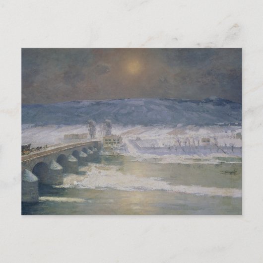 De sneeuw in de Auvergne, 1886 Briefkaart (Voorkant)