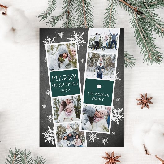 De sneeuw Kaart van de Collage van de Foto van de