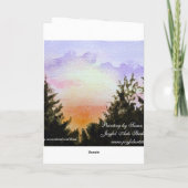 De sneeuw Kerstkaart van de Nacht van de Winter Feestdagen Kaart (Achterkant)