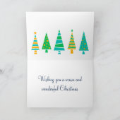 De sneeuw Kerstkaart van Sparren Feestdagen Kaart (Binnen)