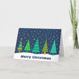De sneeuw Kerstkaart van Sparren Feestdagen Kaart