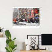 De sneeuw moet in druk worden gezet poster (Thuiskantoor)