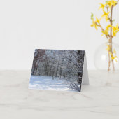 De Sneeuw Notecard van de winter Kaart (Gele Bloem)