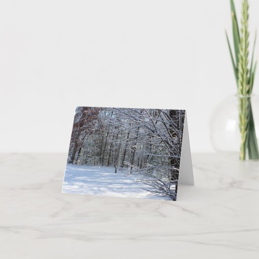 De Sneeuw Notecard van de winter Kaart (Voorkant)