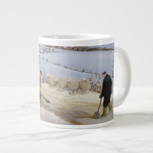 De sneeuw ontruimen grote koffiekop