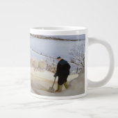 De sneeuw ontruimen grote koffiekop (Rechts)