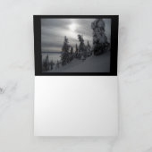 De sneeuw Scène van de Winter van Dagen Feestdagen Kaart (Binnen)