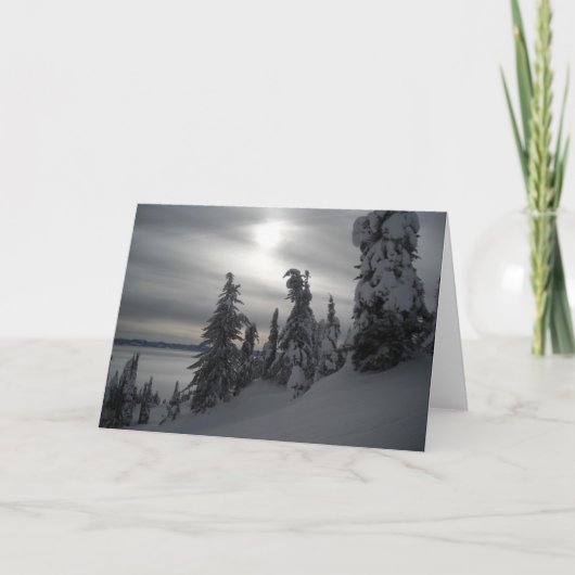 De sneeuw Scène van de Winter van Dagen Feestdagen Kaart (Voorkant)