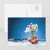 De Sneeuw van de Dozen van de Gift van de Feestdagenkaart (Voorkant / Achterkant)