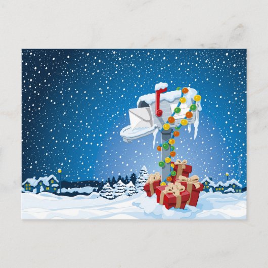 De Sneeuw van de Dozen van de Gift van de Feestdagenkaart (Voorkant)