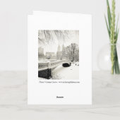 De Sneeuw van het Central Park - Kerstmis Feestdagen Kaart (Achterkant)