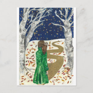 De Sneeuw van Kerstmis & een Avontuurlijke Uil Feestdagenkaart