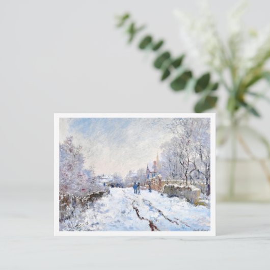 De sneeuw van Monet in het Argenteuil-landschap Briefkaart (Staand voorkant)