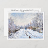 De sneeuw van Monet in het Argenteuil-landschap Briefkaart (Voorkant / Achterkant)