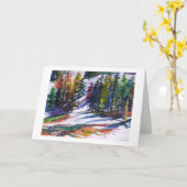 De "sneeuw van MT Lassen" in waterverf langs Kaart (Gele Bloem)