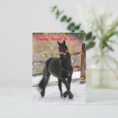 De sneeuw wordt doorgesneden... briefkaart (Staand voorkant)