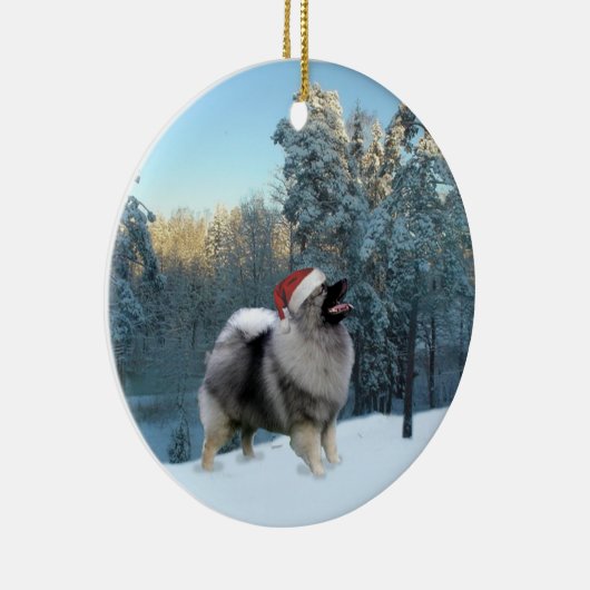 De sneeuw wordt doorgesneden... keramisch ornament (Rechts)