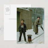 De sneeuwbal - al dan niet schuld briefkaart (Voorkant / Achterkant)