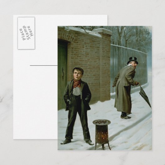 De sneeuwbal - al dan niet schuld briefkaart (Voorkant / Achterkant)