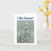 De Sneeuwbal van de rat op Hoofd, I Misser Summer! Kaart (Gele Bloem)