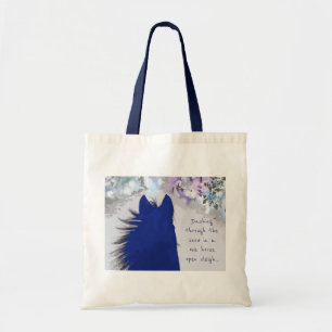 De sneeuwballende kerstwensen doorbreken tote bag