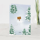 De sneeuwbeer gepersonaliseerde bossen notitiekaartje (Achterkant)