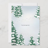 De Sneeuwbeer Persoonlijke Woodland Vakantie Notitiekaartje (Achterkant)