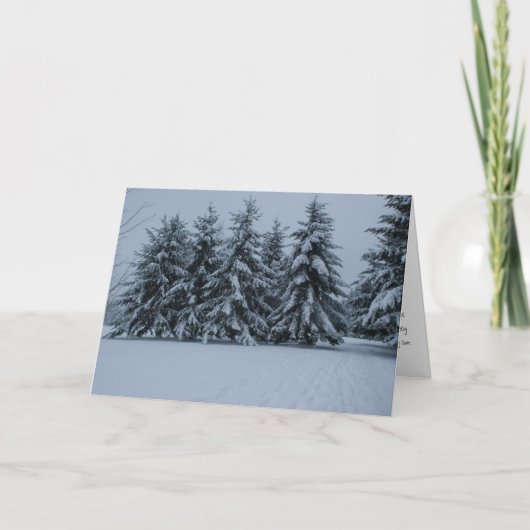 De SneeuwCeders van de winter Kaart (Voorkant)