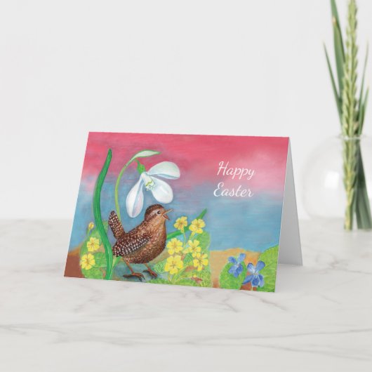 De sneeuwkap & de watervogel feestdagen kaart (Voorkant)