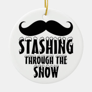 De sneeuwkerstboomversieringen doorlopen keramisch ornament