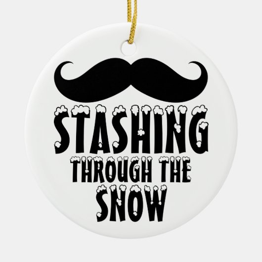 De sneeuwkerstboomversieringen doorlopen keramisch ornament (Voorkant)