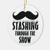 De sneeuwkerstboomversieringen doorlopen keramisch ornament (Links)