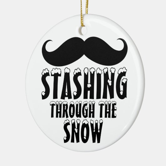 De sneeuwkerstboomversieringen doorlopen keramisch ornament (Links)