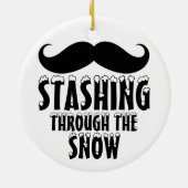 De sneeuwkerstboomversieringen doorlopen keramisch ornament (Achterkant)